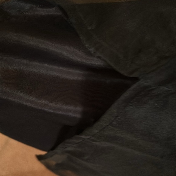 Vintage formal silk black dress with velvet bowed jacket by Kasbah Size L. - Picture 4 of 11